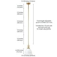 thumbnail image 5 of Evelyn&Zoe Rockwell 9.5" Wide Pendant with Glass Shade in Brass/White Milk, 5 of 9