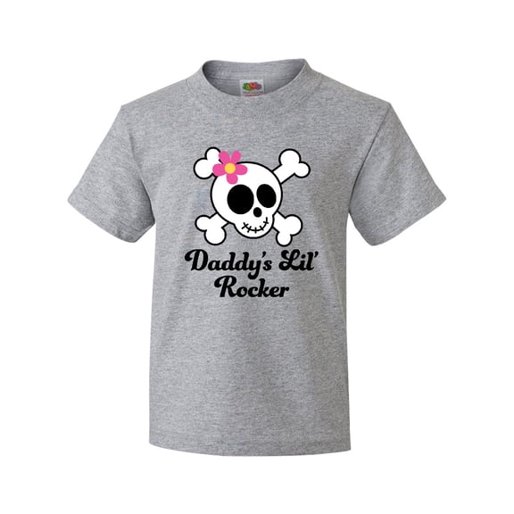 Inktastic Daddy's Little Rocker Skull Youth T-Shirt