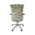thumbnail image 5 of Ambesonne Egyptian Office Chair Cover Stretchable High Back, Hieroglyphs Animals, Reseda Green, 5 of 6