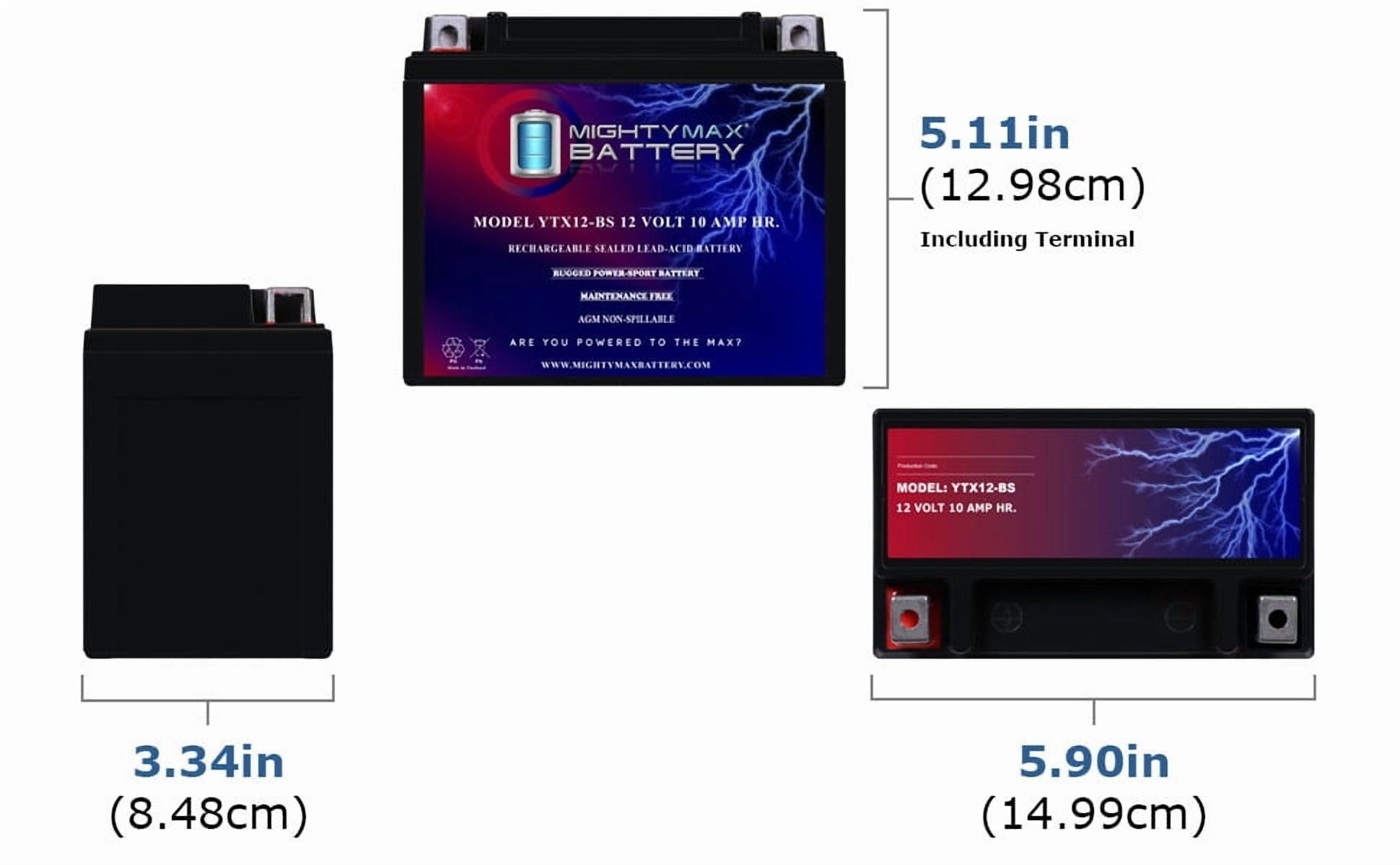 ♡YJN♡ YTX12-BS 12V 10AH Battery for Kawasaki ZX750-P Ninja ZX-7R 96-03