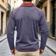 thumbnail image 6 of GEWSEY Mens Long Sleeve Polo Shirts Fashion Casual Raglan Button Polo Tee Collared Golf Shirt (Navy, 3XL), 6 of 9