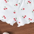 thumbnail image 5 of NOLDARES Toddler Infant Baby Girl Outfit Short Sleeve Shirt Tops Shorts Clothes(White,6-9 Months), 5 of 6