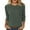 502_Green, variant on QASIEATN Sweaters for Graceful Women Fashion, Autumn Solid Color Round Neck Strip Bottom Loose Casual Seven Quarter Sleeve Top, Womens Fall Tops