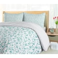 thumbnail image 5 of Ambesonne Spring Duvet Cover Set, Pattern with Flower Stem, 2-Calking, Pale Blue Teal White, 5 of 7