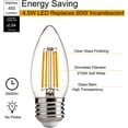 thumbnail image 4 of Dimmable LED Candelabra Light Bulbs 60W Equivalent E26 Regular Base - FLSNT 4.5W B11 LED Chandelier Candle Light Bulbs,2700K Soft White, 450LM,CRI80- 6 Pack, 4 of 6