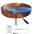 thumbnail image 4 of KLL Red And Blue Fire Dragon D Round Bar Chair Cushion Cover 14 inch ,Bar Stool Protector with Elastic, Soft Washable, 4 of 6