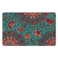 thumbnail image 1 of 20x32 Inch Non-Slip Green Floral Rug - Modern Washable Carpet for Entryway, Bedroom, Bathroom, Laundry Room - Small Distressed Accent Floor Rug, 1 of 5
