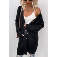thumbnail image 2 of Women's Casual Long Sleeve Cardigan Button Down Open Front Cable Knit Sweater Coat with Pockets, 2 of 6