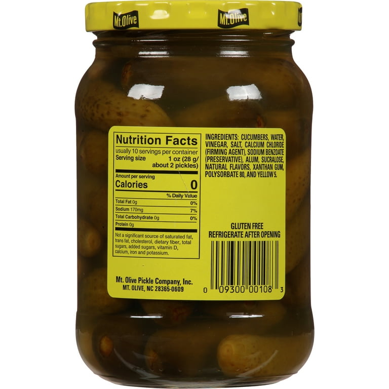 olive☆pickles Mt. Olive Whole Sweet Gherkins Pickles, No Sugar Added with