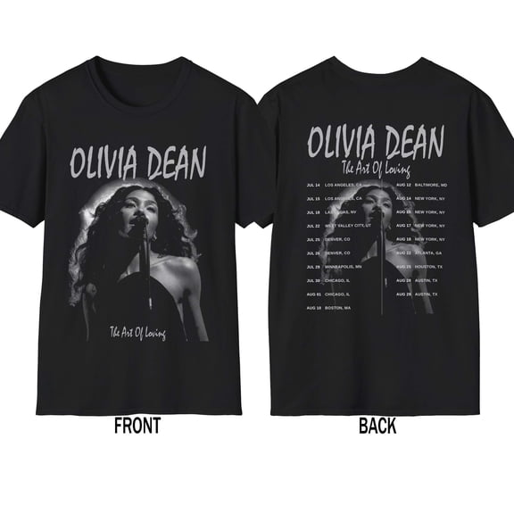 LOVETEE Olivia Dean tour Shirt | The Art Of Loving Tour 2026, Black S