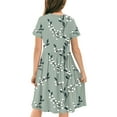 thumbnail image 5 of LOVZFMLL Robe à Manches Courtes Imprimée Mode Enfant 3-12 Ans Col Rond, 5 of 5