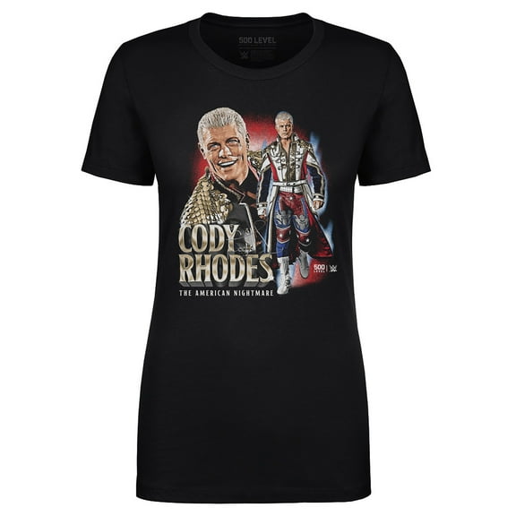 Women's 500 Level Black Cody Rhodes American Nightmare Vintage T-Shirt