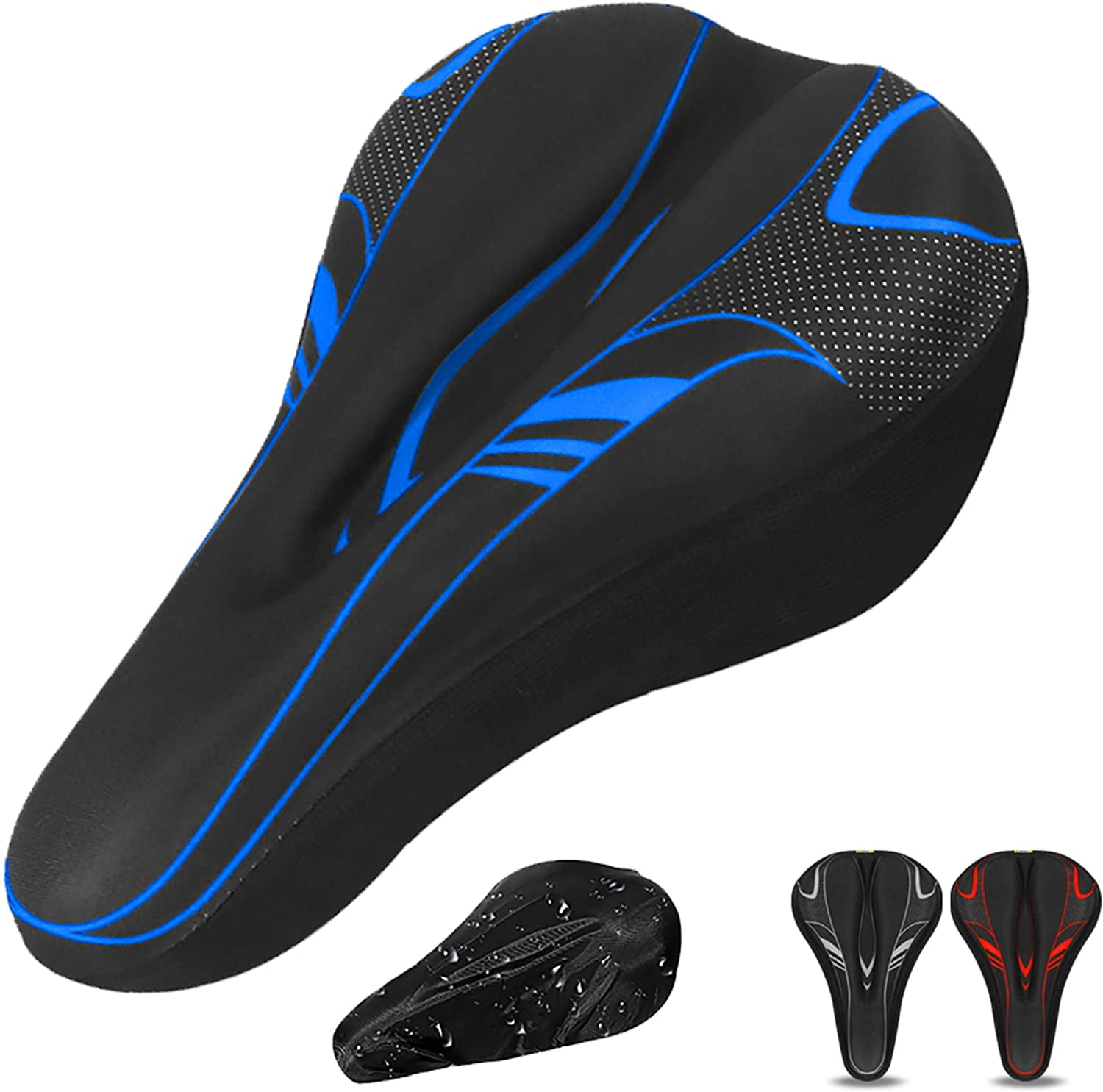 Gel Bike Seat Cover Premium Bicycle Saddle Pad, Extra Gel Cushion Bike Saddle Cushion, Bike
