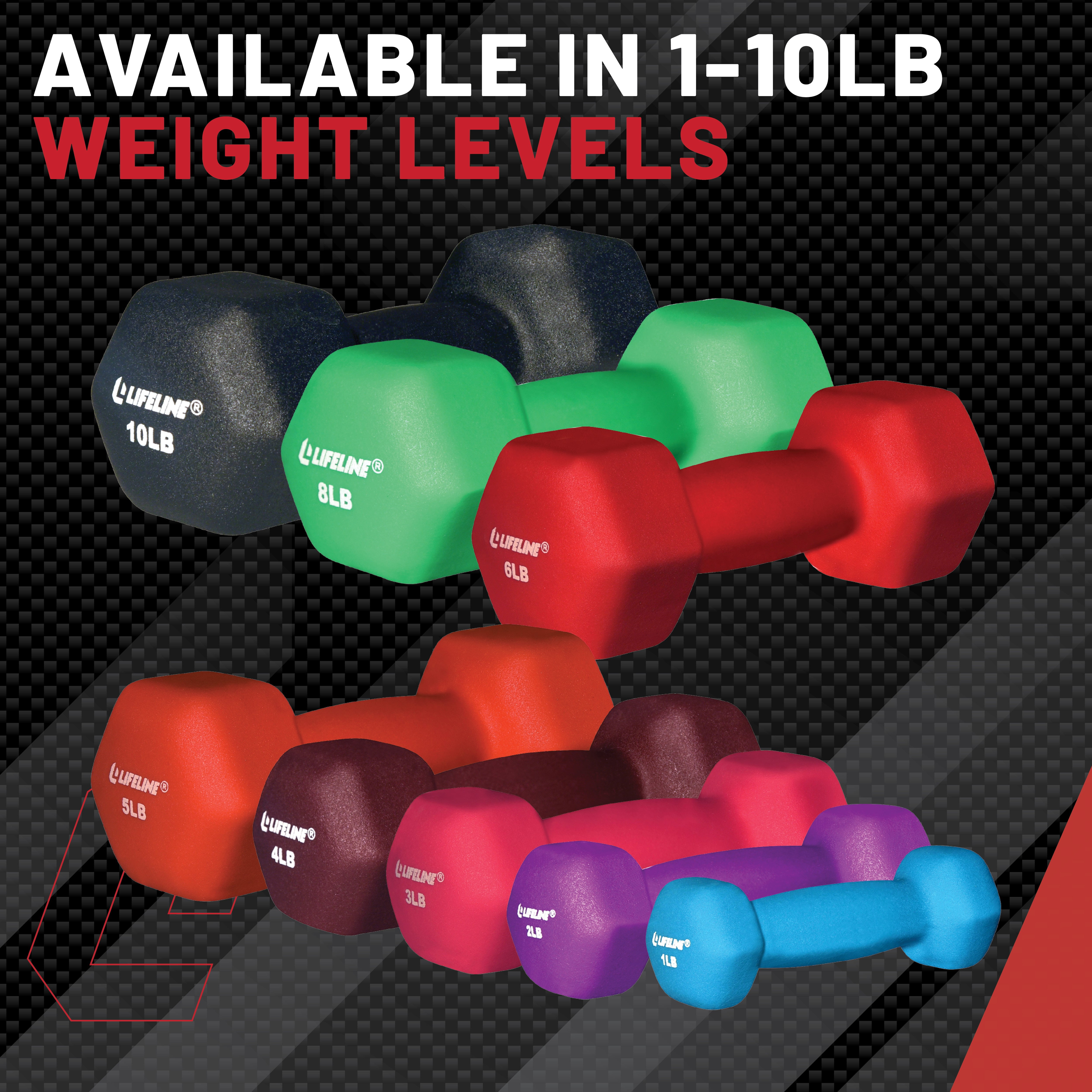 Lifeline Hex Neoprene Dumbbell - 5lb