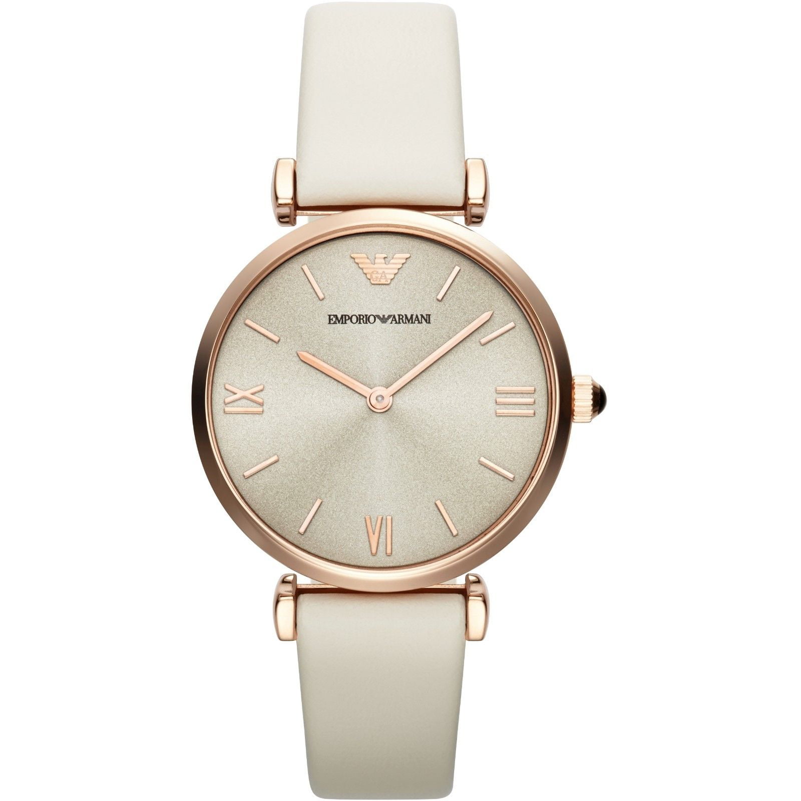 T-Bar Rose Gold Leather Strap Watch 