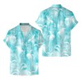 thumbnail image 2 of Camisas Para Hombre Slim Fit Hombres manga corta primavera verano casual impreso camisas top blusa camisas (Green, XL), 2 of 4