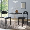 thumbnail image 4 of Outdoor Stackable Dining Chairs Set with Durable Metal Legs, 1/2/4 Pack Modern Plastic Seats, Waterproof, Mark-Resistant, Easy Assembly – Versatile for Kitchen, Dining, Office, 4 of 7