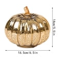 thumbnail image 3 of LED Glass Pumpkin Decoration – Warm Glowing Tabletop Ornament for Fall Halloween Home Decor, A, 3 of 7