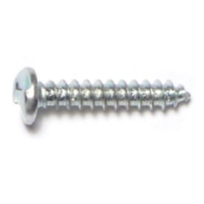 

#6 x 3/4 Zinc Plated Steel One-Way Slotted Pan Head Sheet Metal Screws