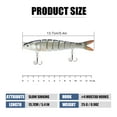 thumbnail image 6 of TRUSCEND Easy Catch SwimMax with BKK Hooks, Magic Noisy Wiggling and Vibrating Actions for More Bites, Lifelike Fishing Lures for  Bass Trout Walleye Crappie, Strongest Dyneema Fiber Jointed Swimbait, 6 of 10