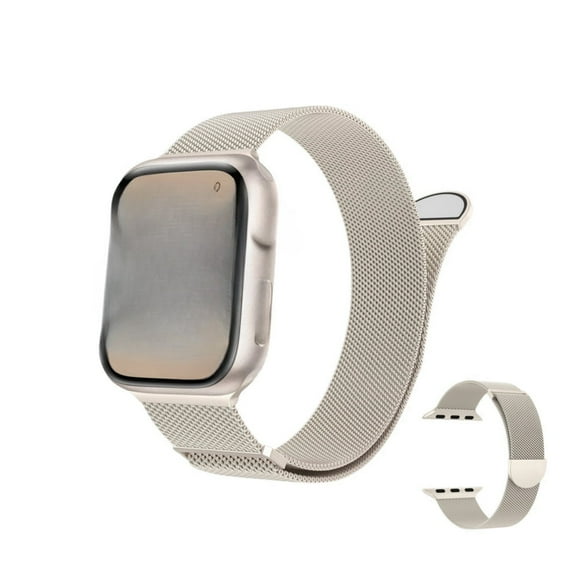 Metal Magnetic Band Compatible with Apple Watch Bands 38mm 40mm 41mm 42mm 44mm 45mm,46mm,49mm Stainless Steel Mesh Loop Strap with Magnetic Clasp for iWatch SE/7/6/5/4/3/2/1"