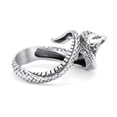 thumbnail image 2 of Antique Cobra Snake Animal Oxidized Serpent Band Thumb Ring Size 9, 2 of 5
