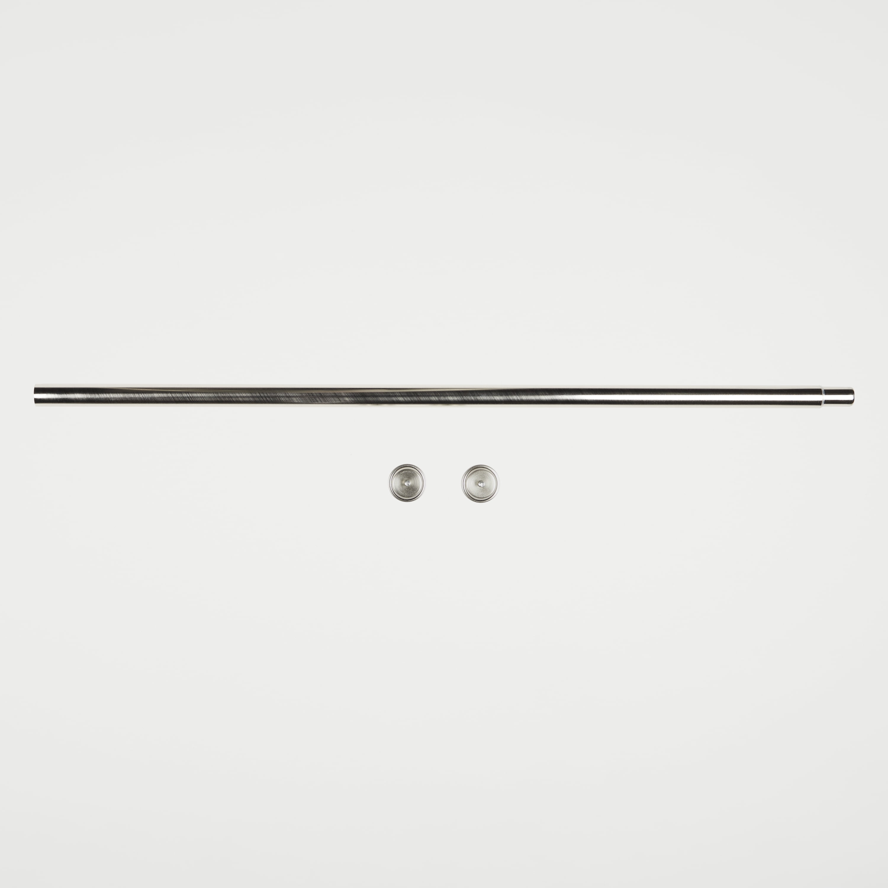 Exclusive Home 1.5 in and 1.5 in Silver Adjustable Tension Rod, 24 in - 40 in