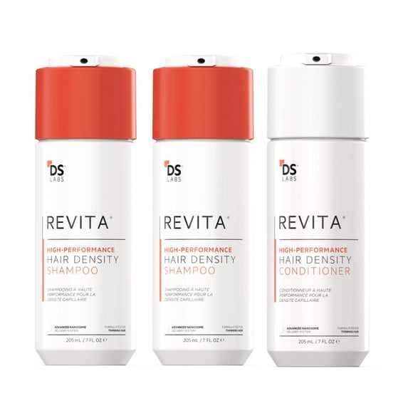 DS Laboratories Revita Shampoo and Conditioner Set, Hair Thickening Shampoo and Conditioner to Support Hair Growth, Sulfate Free Shampoo and Conditioner with B