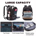 thumbnail image 3 of Mochila de viaje LOVEVOOK para hombre, 17 pulgadas, impermeable, azul oscuro, 3 of 6