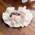 thumbnail image 2 of CSChome Pet Collar Saliva Towel Exquisite Three-Dimensional Flowers Ruffled Edge Dog Bowknot Neck Scarf Photoshoot, 2 of 7
