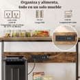 thumbnail image 4 of Alacena para Cocina 80 cm con Luces LED RGB y Regleta – 6 Ganchos, Organizador y Despensero – Estante para Microondas y Cafetera, 4 of 8