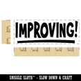 thumbnail image 2 of Improving School Teacher Self-Inking Rubber Stamp Ink Stamper for Business Office - Orange Ink - Large 2-2/4 Inch, 2 of 7