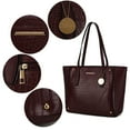 thumbnail image 5 of MKF Collection Robin Vegan Leather Women's Tote Bag, Shopper Shoulder Purse Handbag by Mia K - Cognac, 5 of 10