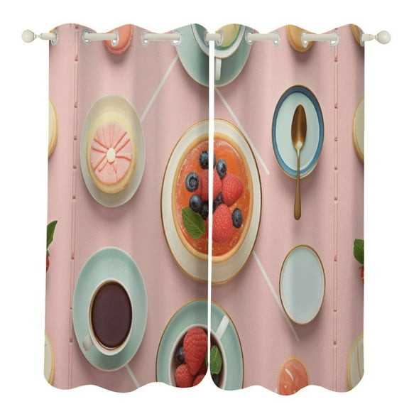 Afternoon Tea Modern Window for Living Room Curtains for Child Bedroom Kitchen Decor Blinds Drapes