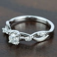 thumbnail image 3 of Oryn Jewelry 1.8 Ct Round Brilliant Moissanite Ring - 14K White Gold Plated Wedding Ring - Infinity Style Crossover Shank Engagement Ring - Daily Wear Jewelry for Her, 3 of 4