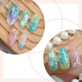 thumbnail image 2 of RAGUPEL Summer Press on Nails Almond Short Fake Nails with Cute Dolphin Mermaid Designs 3D Flower Starfish False Nails Colorful Summer Sea Theme Stick on Nails Acrylic Nails for Beach Vacation, 2 of 5