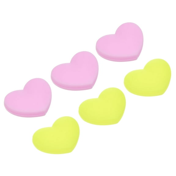Uxcell Tennis Vibration Dampener, 6 Pack Heart Shock Absorber Yellow, Pale Pink