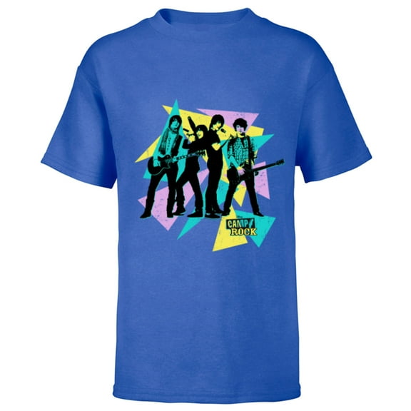 Disney Channel Camp Rock Mitchie Torres and Connect 3 - Short Sleeve T-Shirt for Kids - Customized-Royal