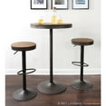 thumbnail image 3 of Dakota Industrial Adjustable Bar / Dinette Table in Grey and Brown by LumiSource, 3 of 7
