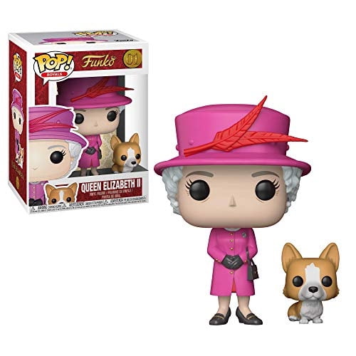 Funko POP!: Familia Real - Figura coleccionable de la Reina Isabel II, Rosa Funko Funko