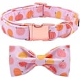 thumbnail image 2 of Unique Style Paws Halloween Pumpkim Pink Dog Collar Adjustable Handmade Bowtie Dog Collar Pet Gift for Small Medium Large Dog ShopWise Round, 2 of 6