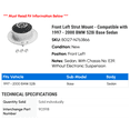 thumbnail image 2 of Front Left Strut Mount - Compatible with 1997 - 2000 BMW 528i Base Sedan 1998 1999, 2 of 2