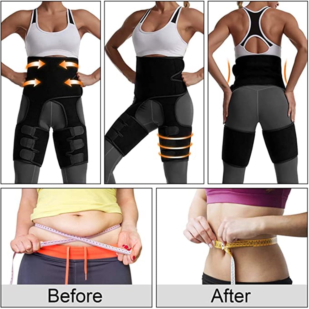 3 in 1 Thigh and Waist Trainer Plus Size Everyday Wear Fitness Exercise Butt Lifer Thigh Trimmer NAILGIL Waist and Thigh Trainer for Women Weight Loss with Adjustable High Waist Design
