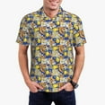 thumbnail image 3 of Balery Sicilian Style Printed Men’s Short Sleeve Polo Shirt, Midweight Men's Shirt,Golf Polo shirts -3X-Large, 3 of 9