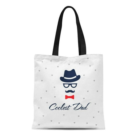 KDAGR Canvas Tote Bag Best Coolest Dad in the World Creative Day Father Durable Reusable Shopping Shoulder Grocery