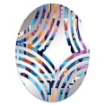 thumbnail image 2 of Designart "Hazy Geometric Harmony in Purple and Blue" Geometric Baptist Fan Round Wall Mirror - Oval Printed Decorative Mirror - Multiple Color Options, 2 of 5