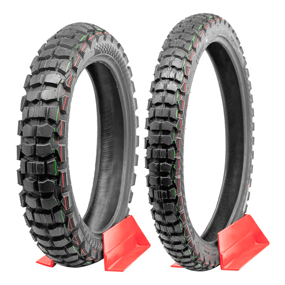 Llantas De Moto Montana 120/80-18 + 80/100-21 Doble Propósito Uso Con Cámara