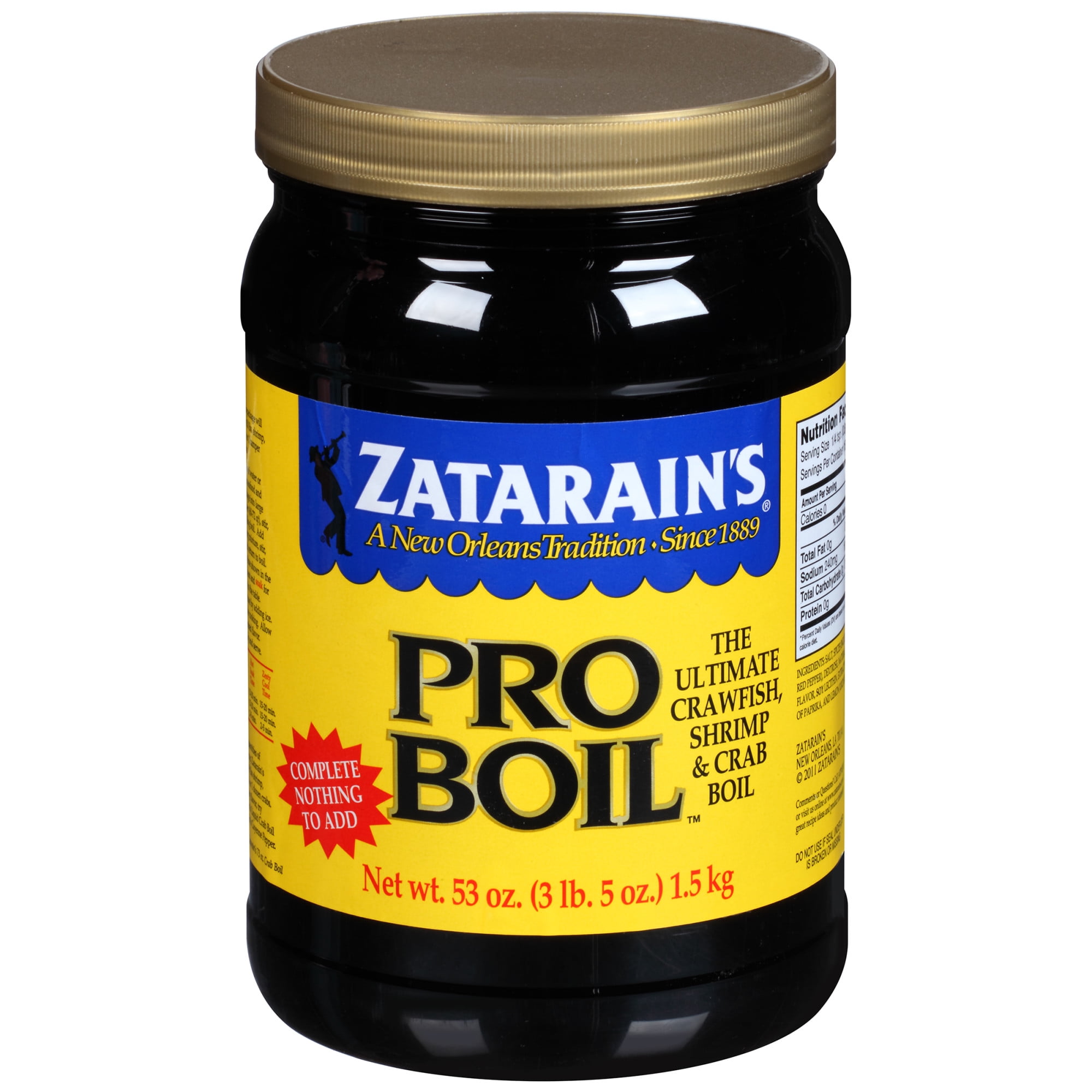 Zatarain's Crab Boil Seasoning - Pro-Boil, 53 oz