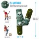thumbnail image 2 of Correa para guitarra Strap o Tahali para guitarra acústica, bajo eléctrico, guitarra eléctrica Kidam  Audio Calaveras Verde, 2 of 5