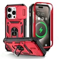 thumbnail image 1 of Étui pour iPhone 16 15 14 13 12 11 Pro TP Max XR Plus avec Glissière de Caméra, Protection Armure de Qualité Militaire, Rotation à 360 Degrés, Couverture Armure tzw, 1 of 7